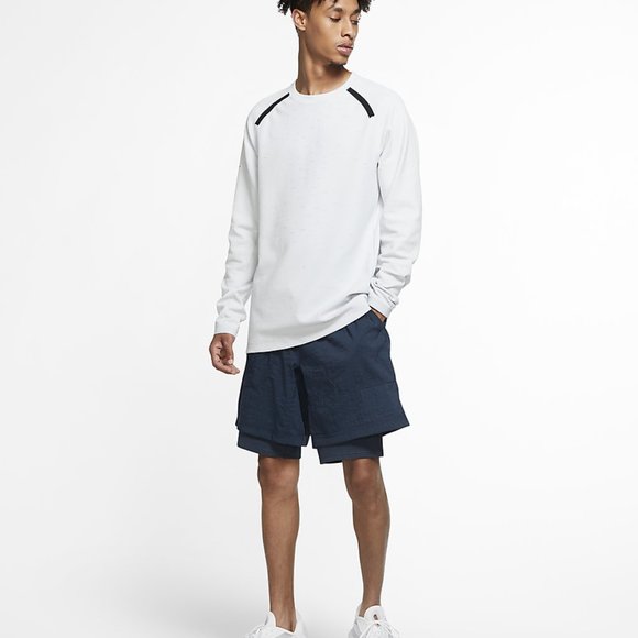 Nike NSW Sportswear Men's Air Tech Pack Woven 2 In 1 Shorts Blue CU3754-031 NEW - Picture 7 of 15